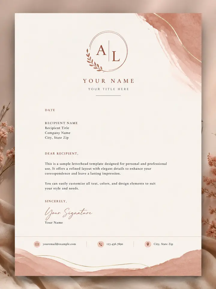 Letter PDF template preview