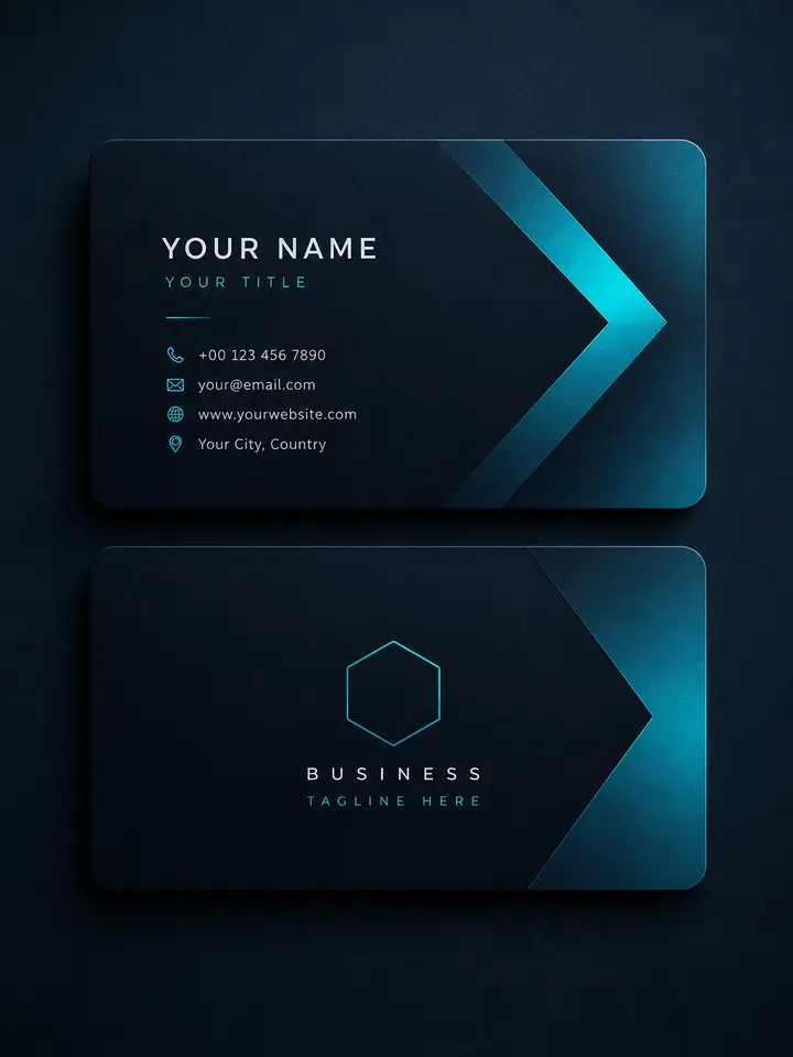 Modern Business Card editable PDF template preview