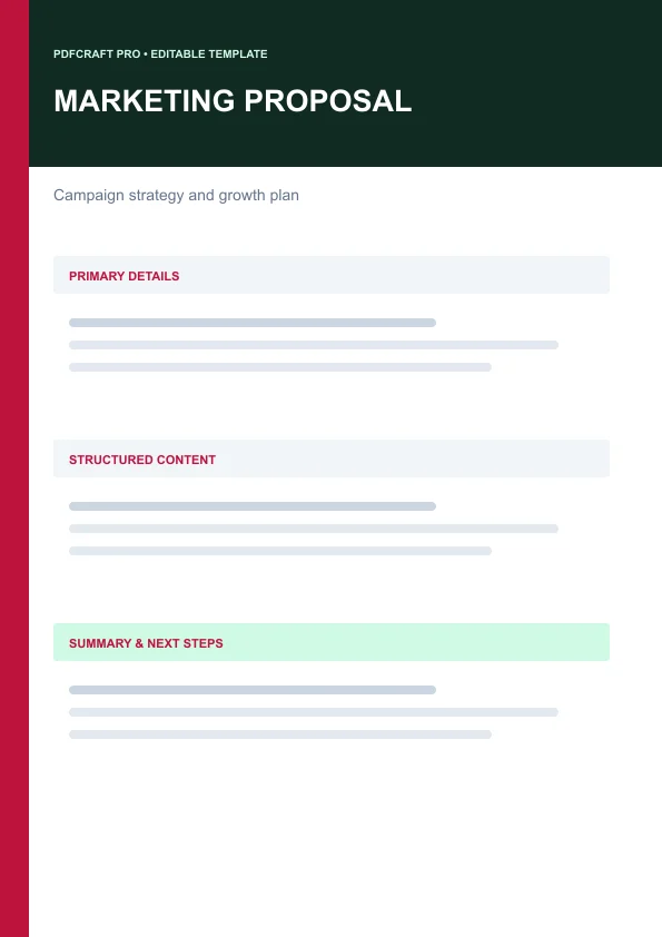 Marketing Proposal